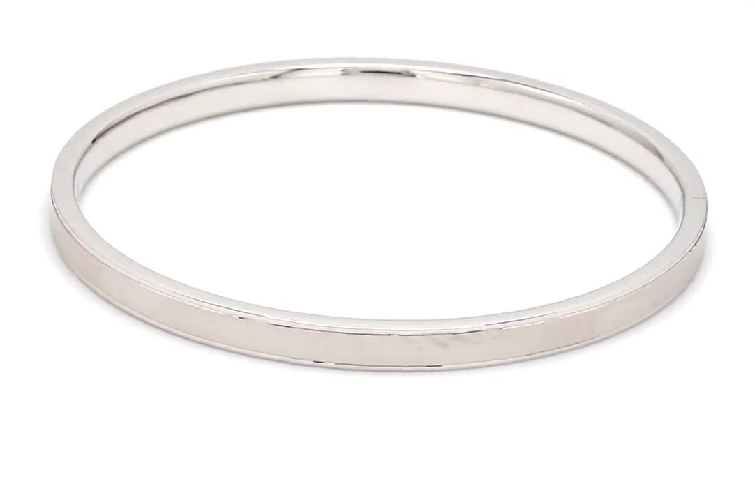 Japanese Openable Platinum Bangle with Centre Matte Finish JL PTB 636