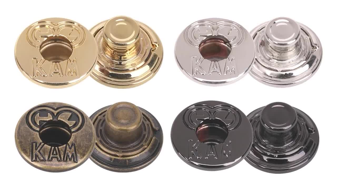 Trimming Shop Jeans Button Hammer on 20mm Brass Tack Fasteners with  Aluminium Back Pin (Bronze, 100pcs) 