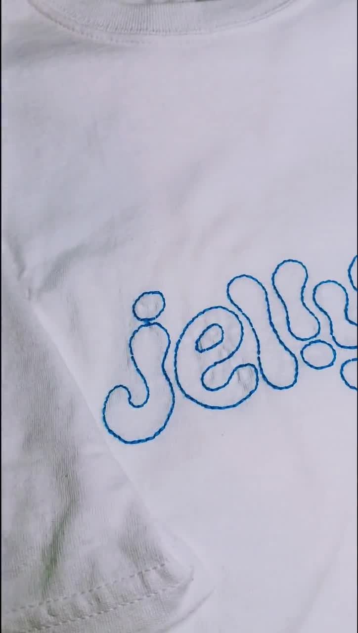 ILLIT Jellyous Hand Embroidered Adult Unisex T-shirt: K-pop Fan