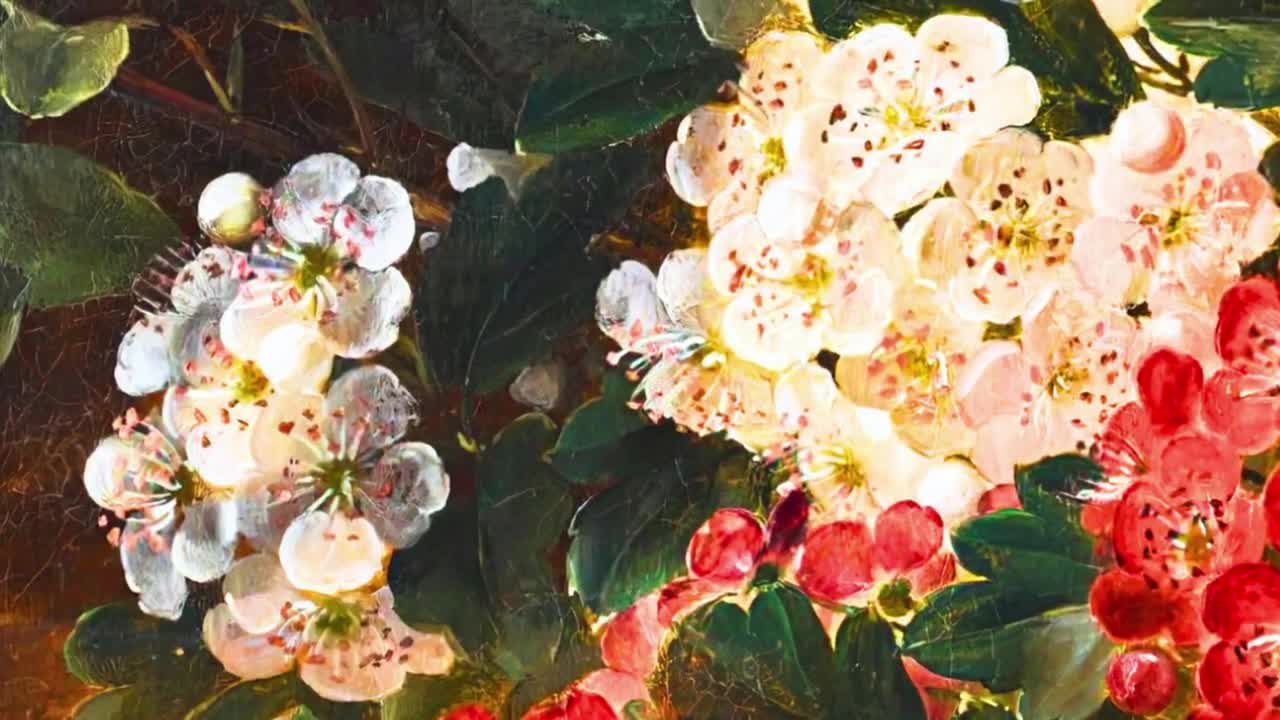 Hawthorn Blossom Still Life Art Print: Danish Floral Giclee - Etsy