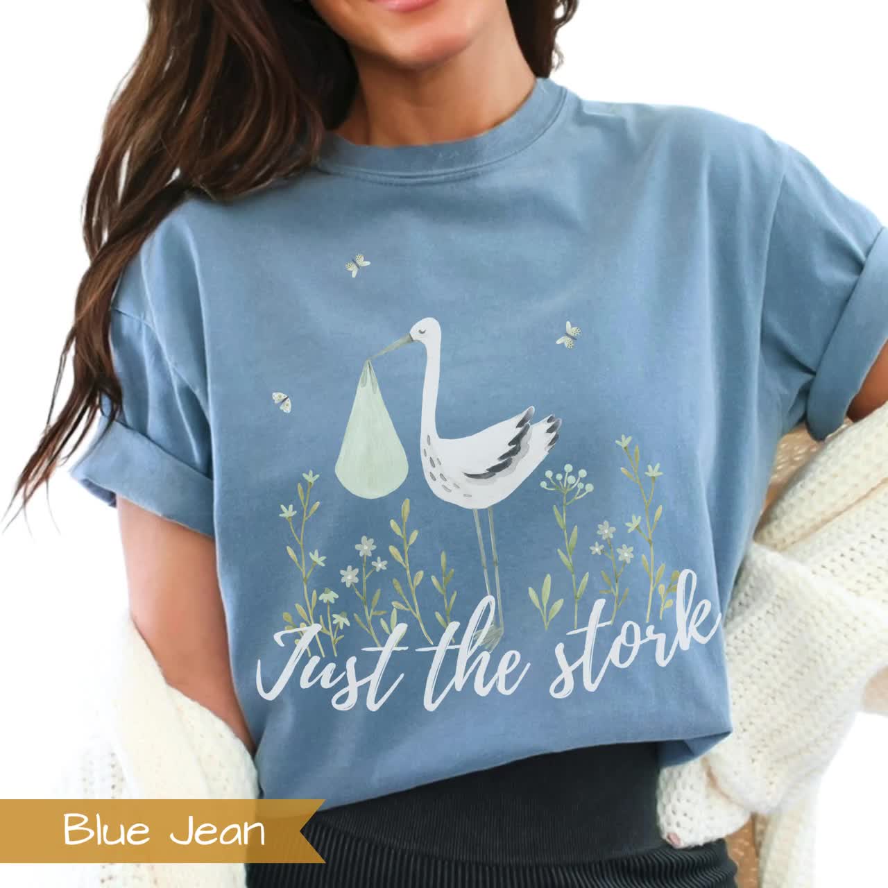 Surrogate Shirt, Just the Stork Cute T Shirt For Gestational Carrier, Surrogacy TShirt, Gift For Surro, Cute Stork Infertility Surrogate video poster