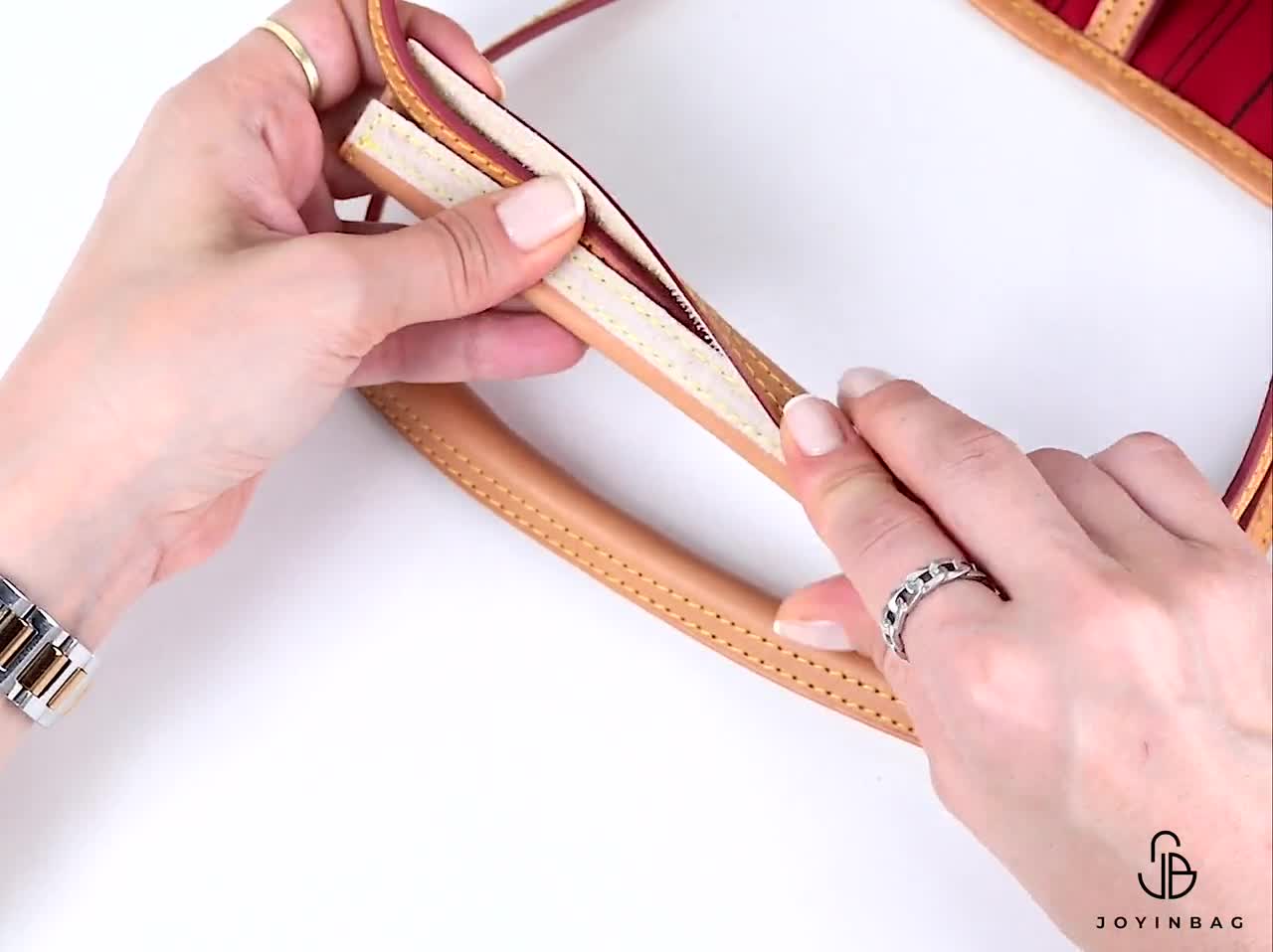 How to Clean Louis Vuitton Vachetta Leather Straps on Neverfull PM Part 1 
