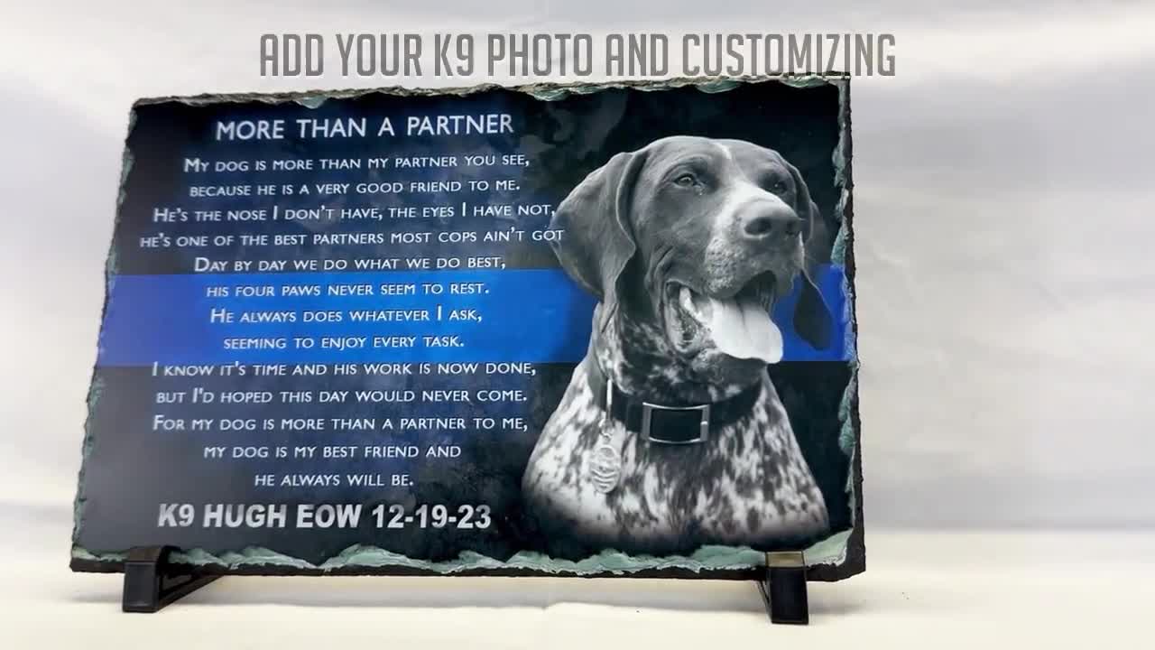 K9 store memorial plaque