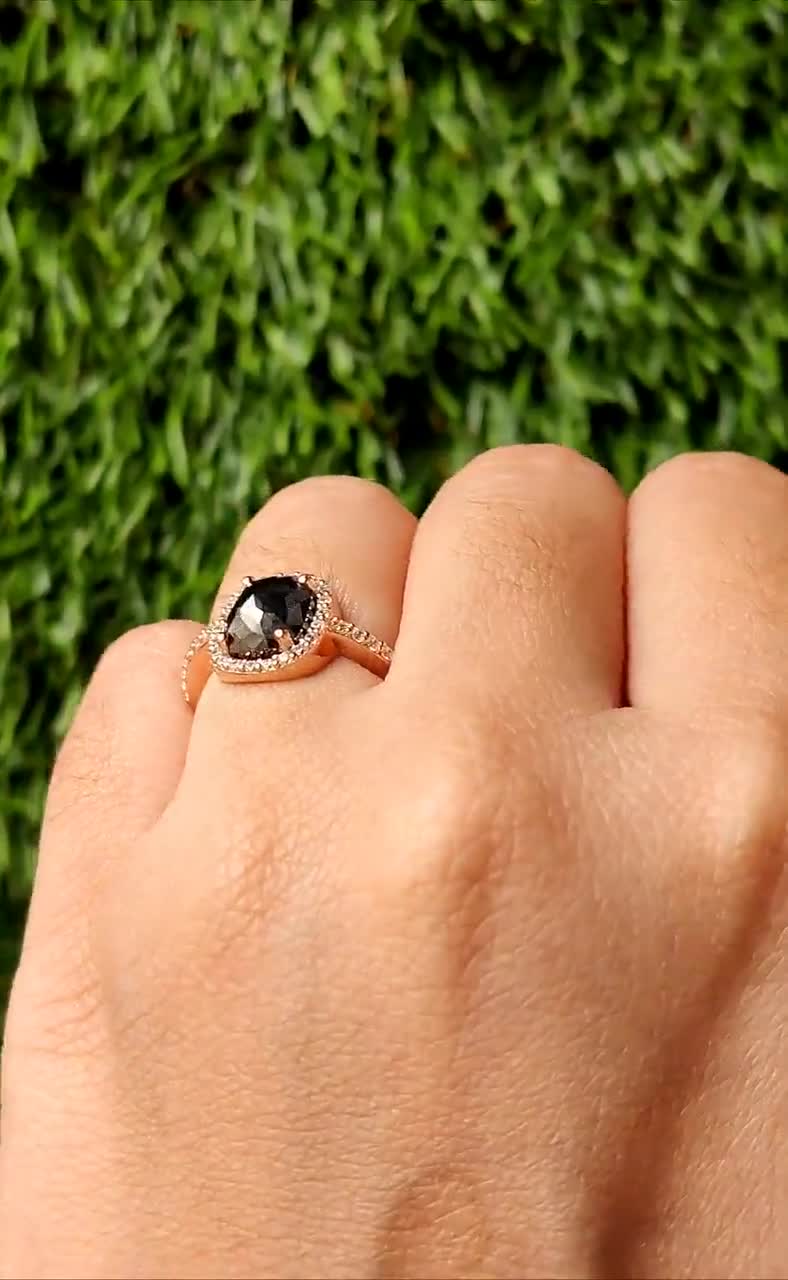 ブラックダイヤモンドリング Ink & Ice Men's Black Diamond Chain Link Ring 1/5 ct tw