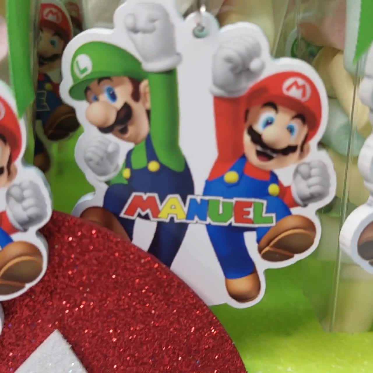 Auguriando 25 Sacchettini Compleanno Bambini Personalizzati Sacchetti Dopo Festa Regalo Personaggi Sacchetto Carta Regali Dopofesta Caramelle Alimenti (Super Mario