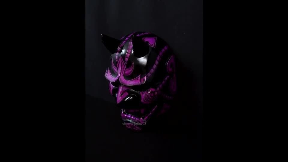 Samouraï Assassin Demon Oni BB Gun Masque Airsoft, Costume d'Halloween Cosplay Ninja Warrior Devil Evil Hannya Kabuki DA01 - France