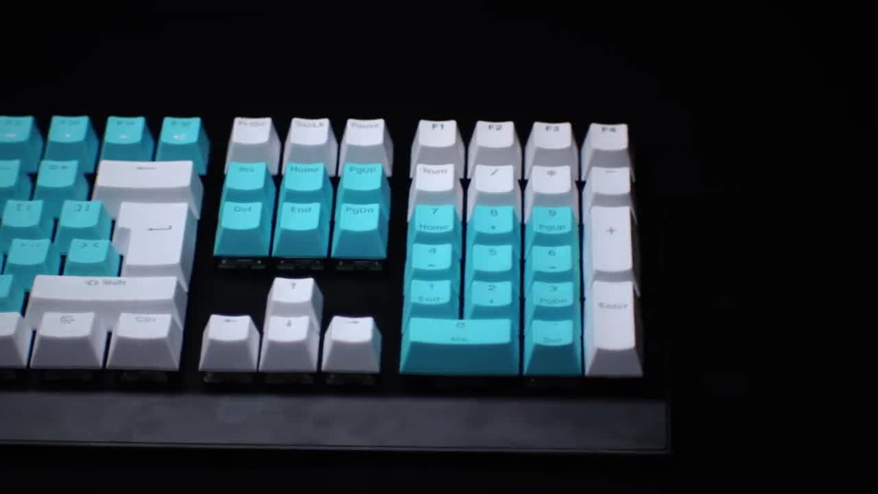 ISO/ANSI - White & Orange Double Shot PBT Keycaps - Full Set with Backlighting - Oem Profile (Sizes for 104/105, 80 Tkl and 60) - Sale video poster
