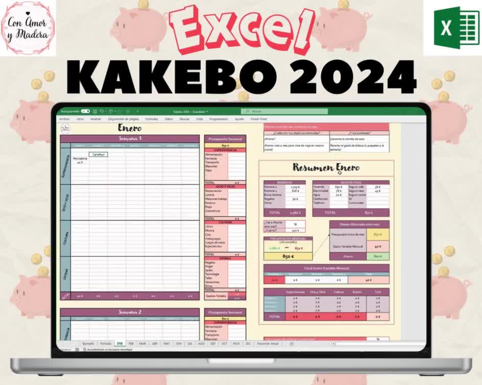 Kakebo 2024 Español: Agenda de Cuentas del Hogar - Un práctico cuaderno  para controlar tus ingresos y gastos, con el antiguo método japonés -  Budget