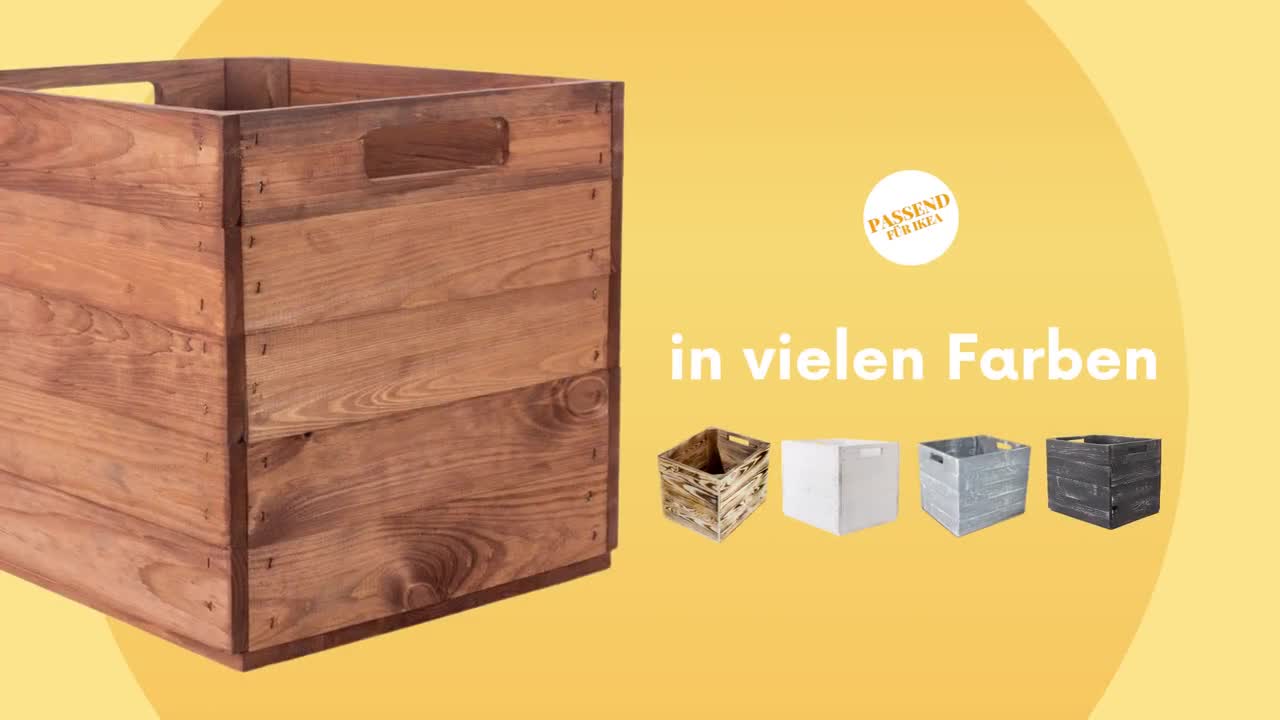 New Wooden Box as a Compartment Element for Ikea Kallax Shelf