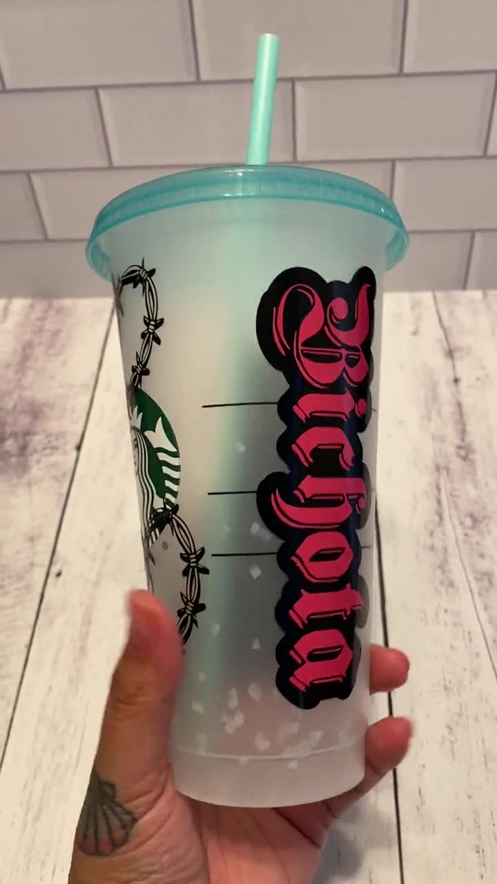 Karol G Confetti Color change Starbucks Cold Cup – babecavedesignz