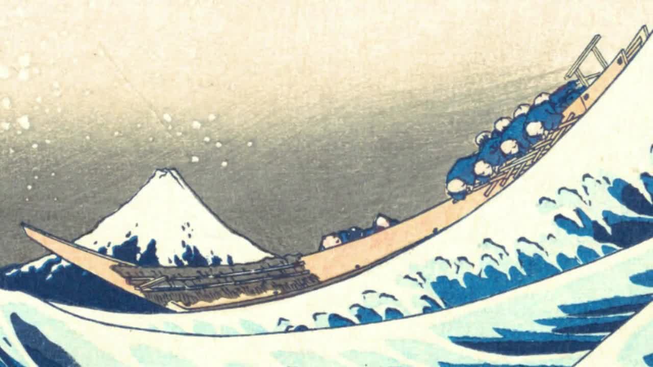 葛飾北斎「神奈川沖浪裏」浮世絵風の海景版画 - Etsy 日本