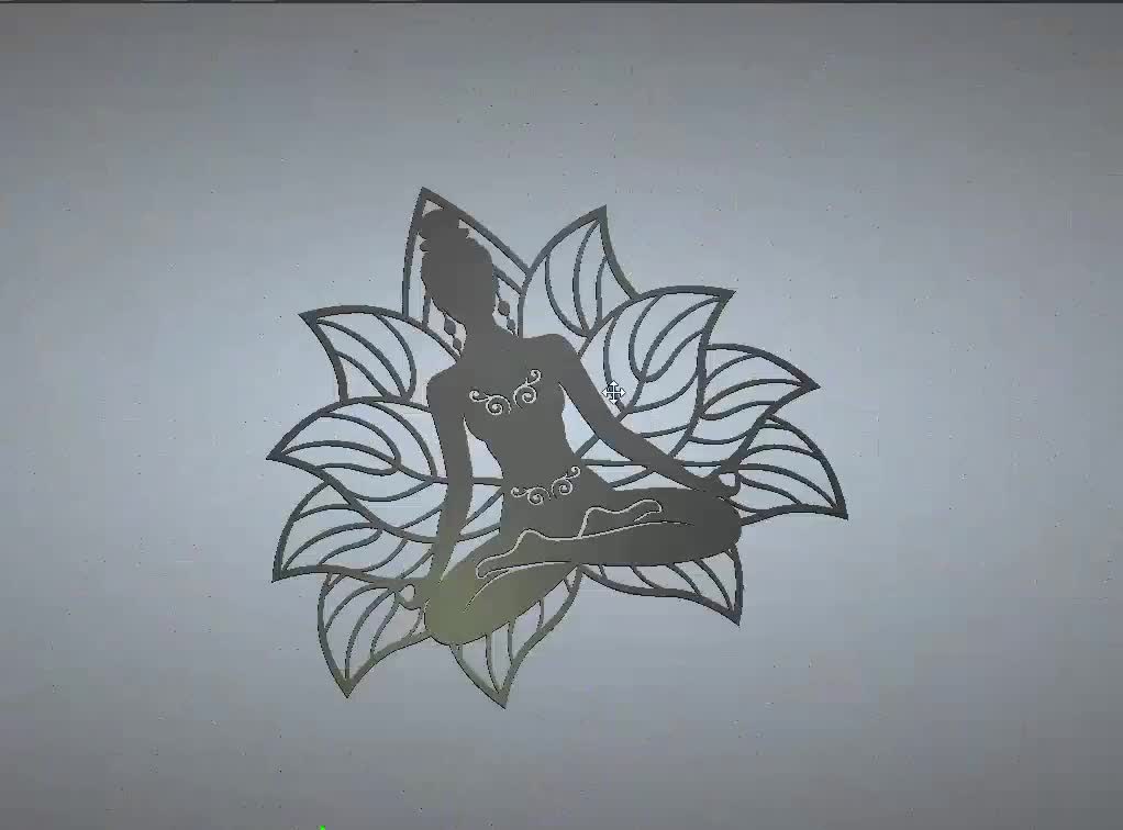 Yoga Meditation Wall Art: CNC Laser Vector Cut File, Woman Doing