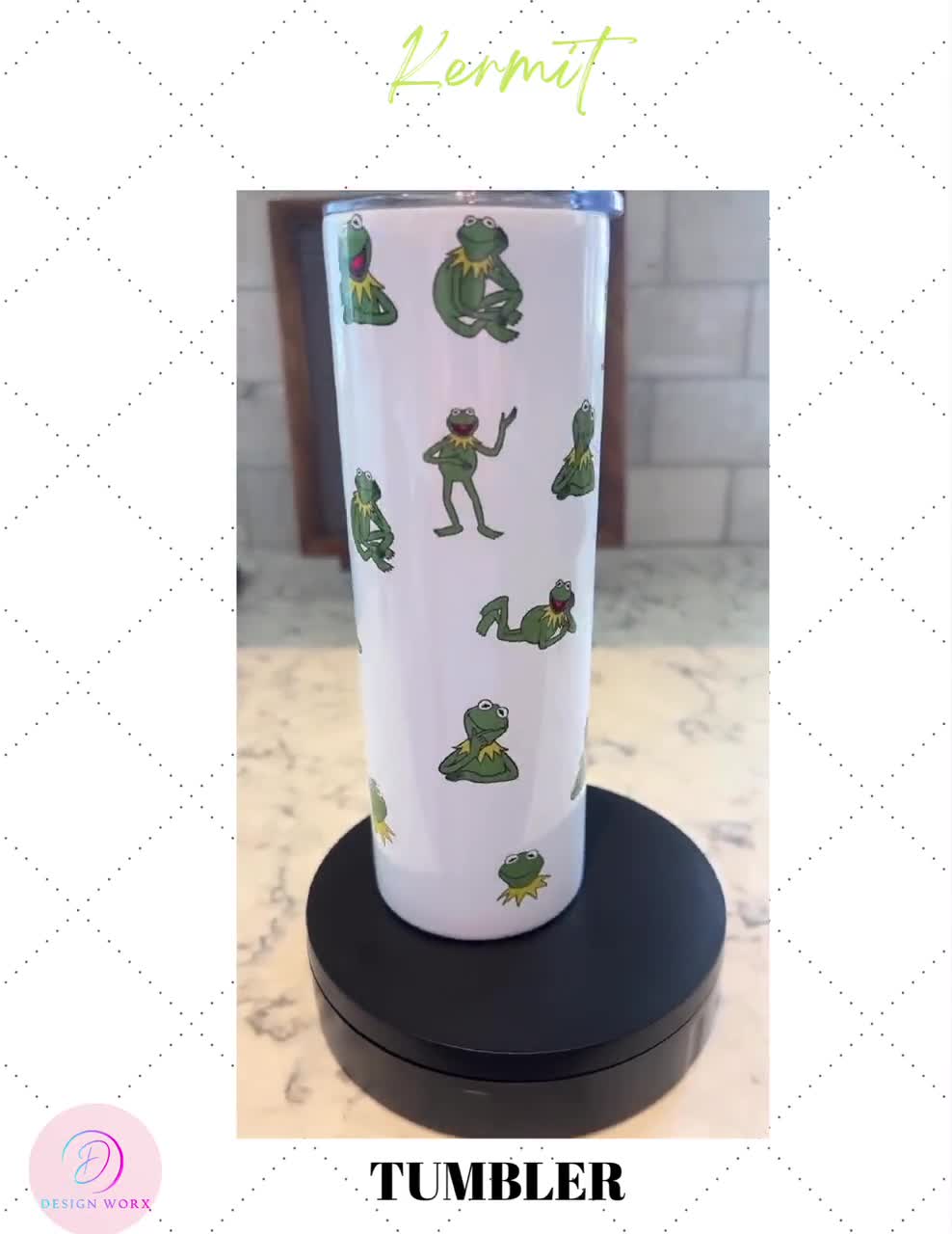 Frog Tumbler/Kermit the Frog Inspired Tumbler – DesignWoRxbyDLR