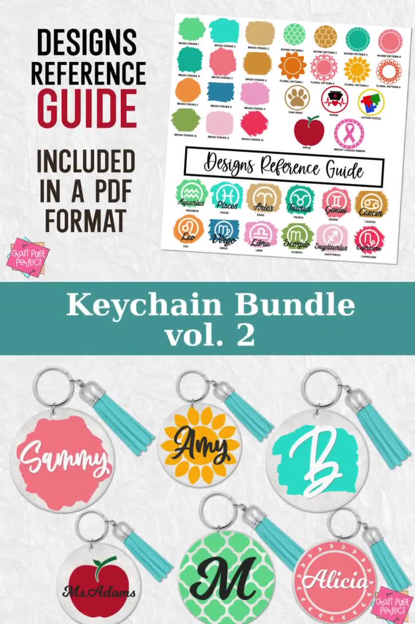 Keychain SVG Bundle - Circle Fames - So Fontsy