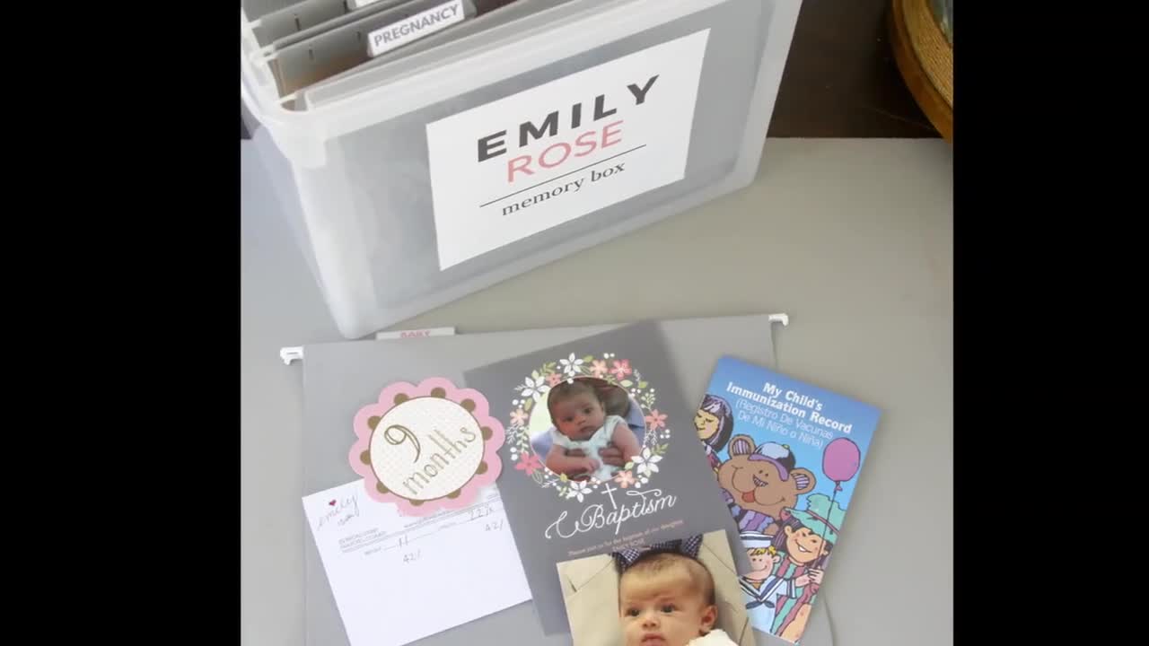 Kids Custom Memory Box | Memorabilia Printable Filing System | Memorabilia Box | Filing Tabs | Printable PDF | Instant Download