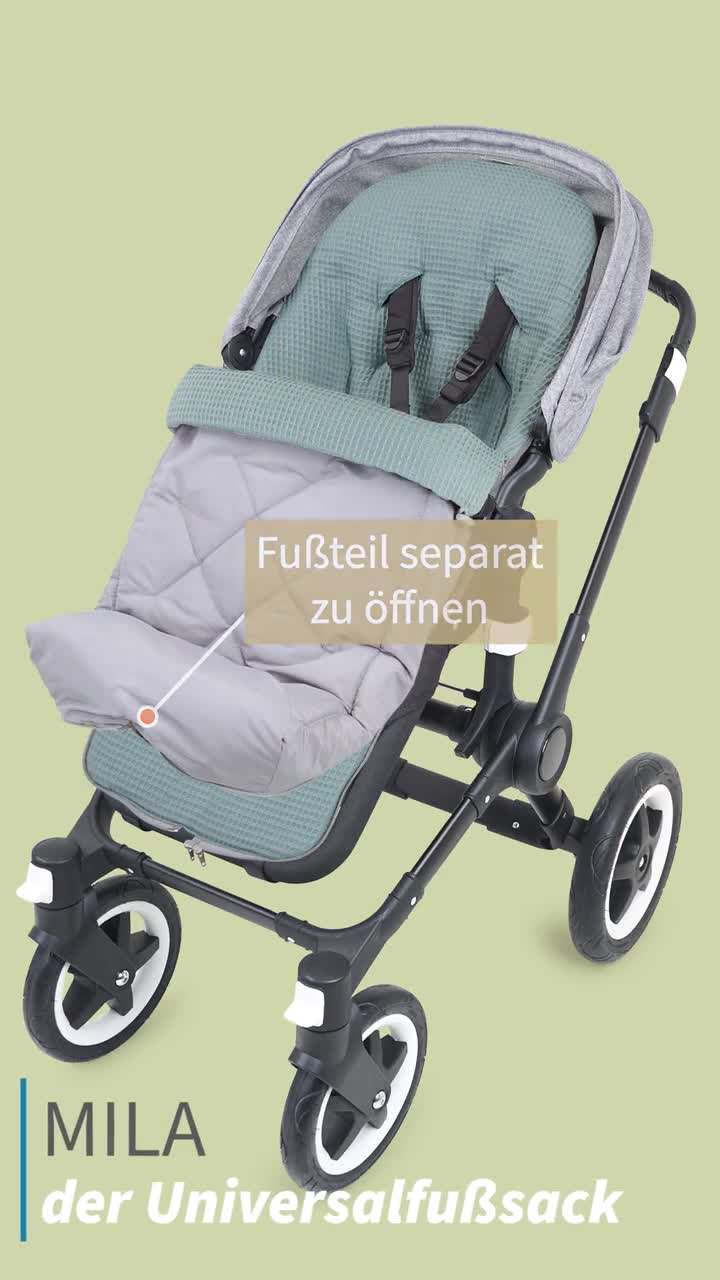 Baby blanket, waffle, summer footmuff, universal footmuff, Liebes von  Priebes, all year round, footmuff, seat cover, MILA, waffle piqué ocean