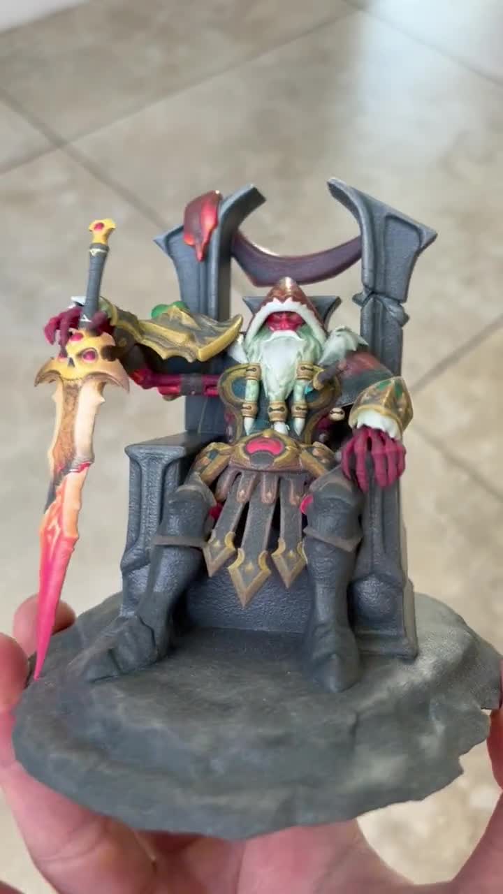 Wraith King Arcana on Throne - Dota 2 Figurine 3D Model - Etsy