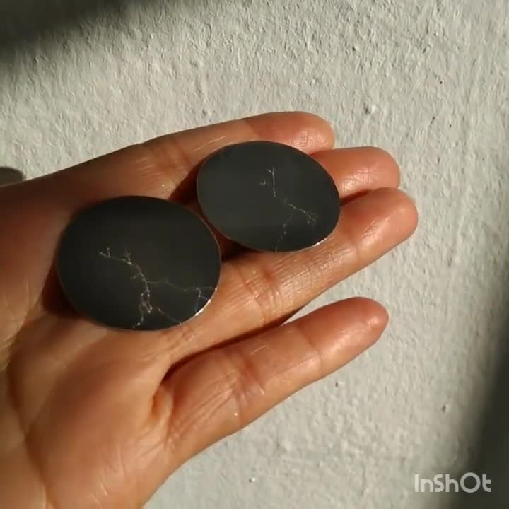 Sterling Silver Kintsugi Earrings, Minimalist Unique Earring