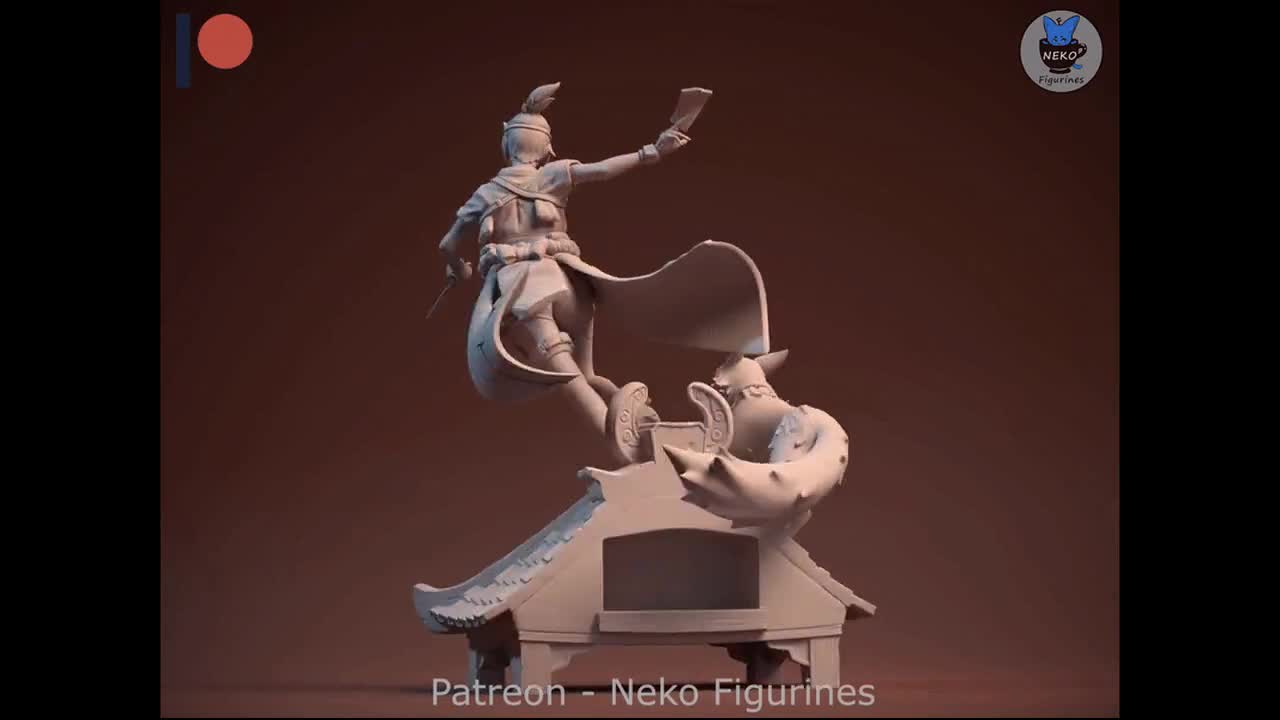 Kiriko & Kitsune Spirit Figurine – Overwatch-inspired Resin Garage