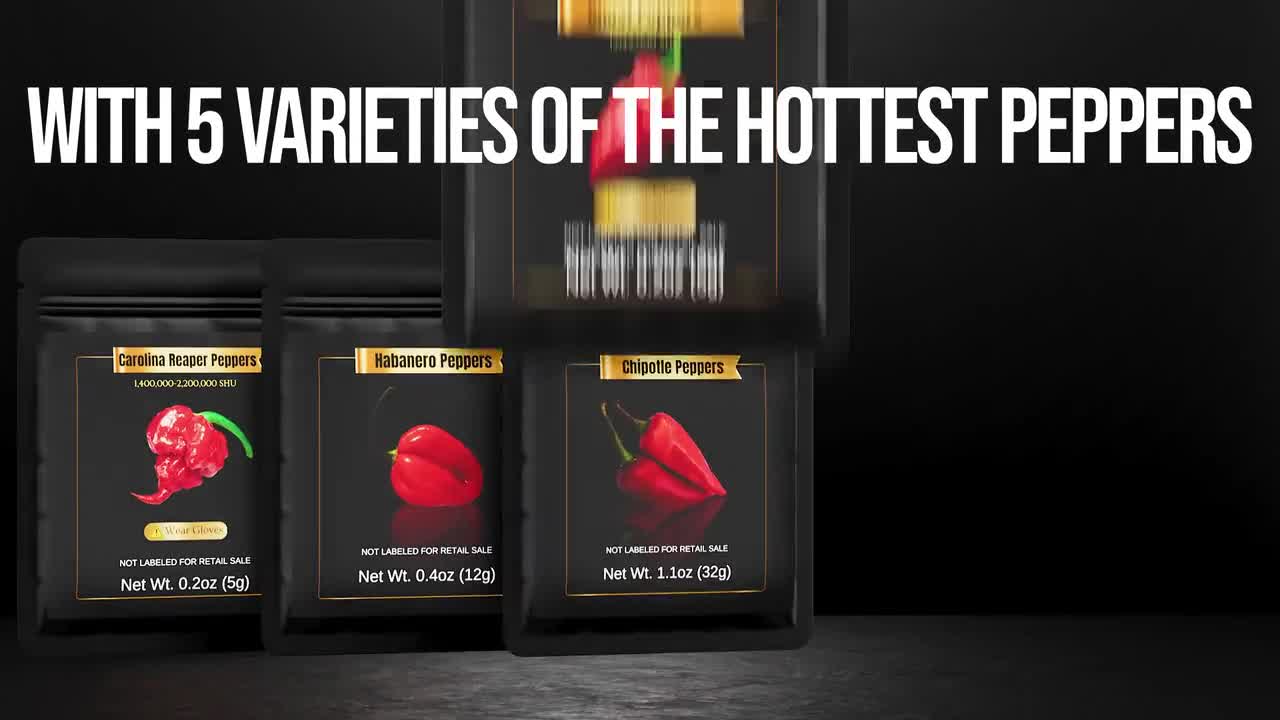 DIY Hot Sauce Kit - 3 Pepper Kit (Habenero Edition) Make Your Own Hot Sauce, Gift Set video poster