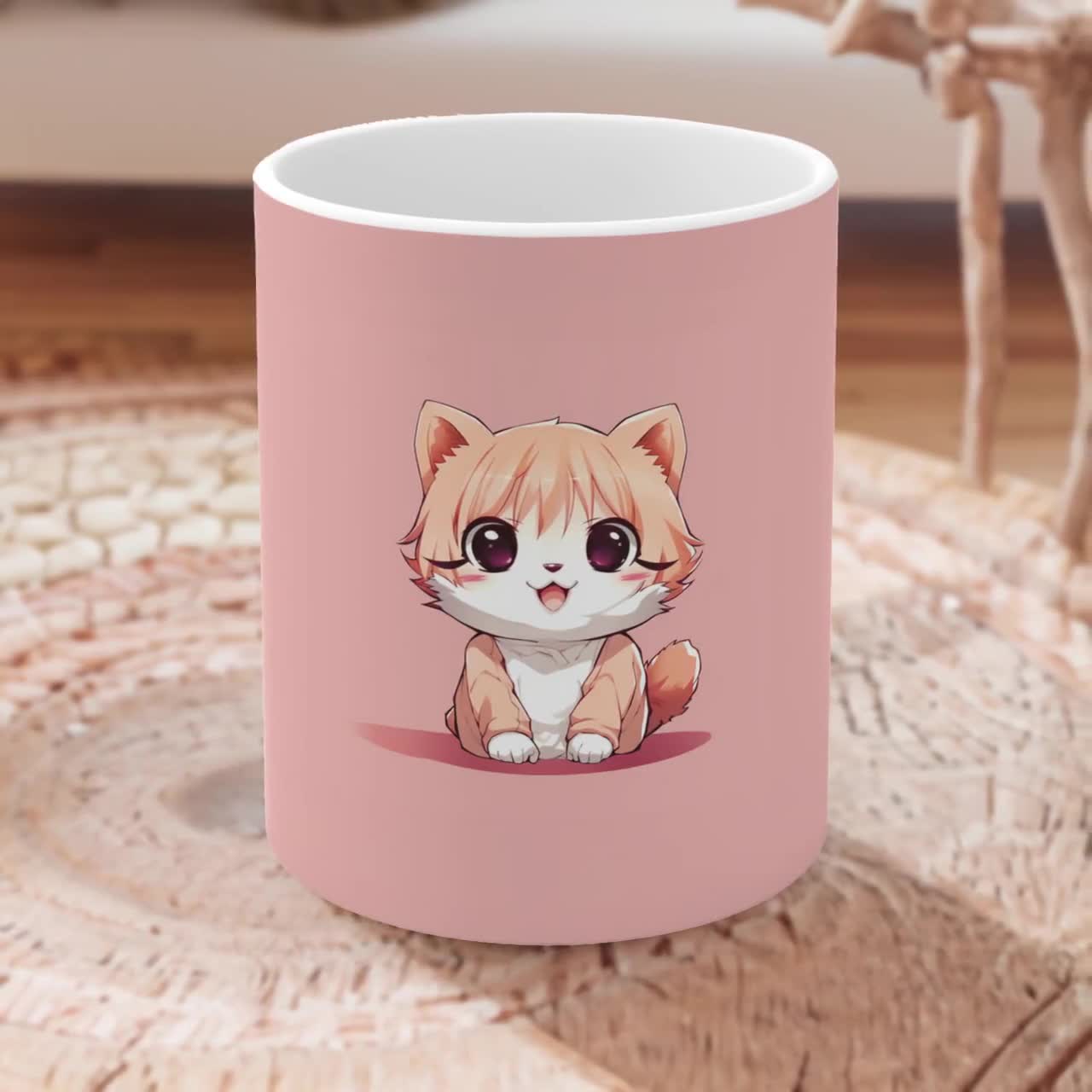 It's An Anime Thing Ceramic Coffee Mug Tea Cup Gift (11oz Hot Pink