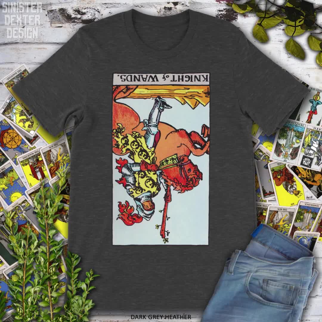 Vintage Handmade Tarot card popular t-shirt- The Knight of Wands