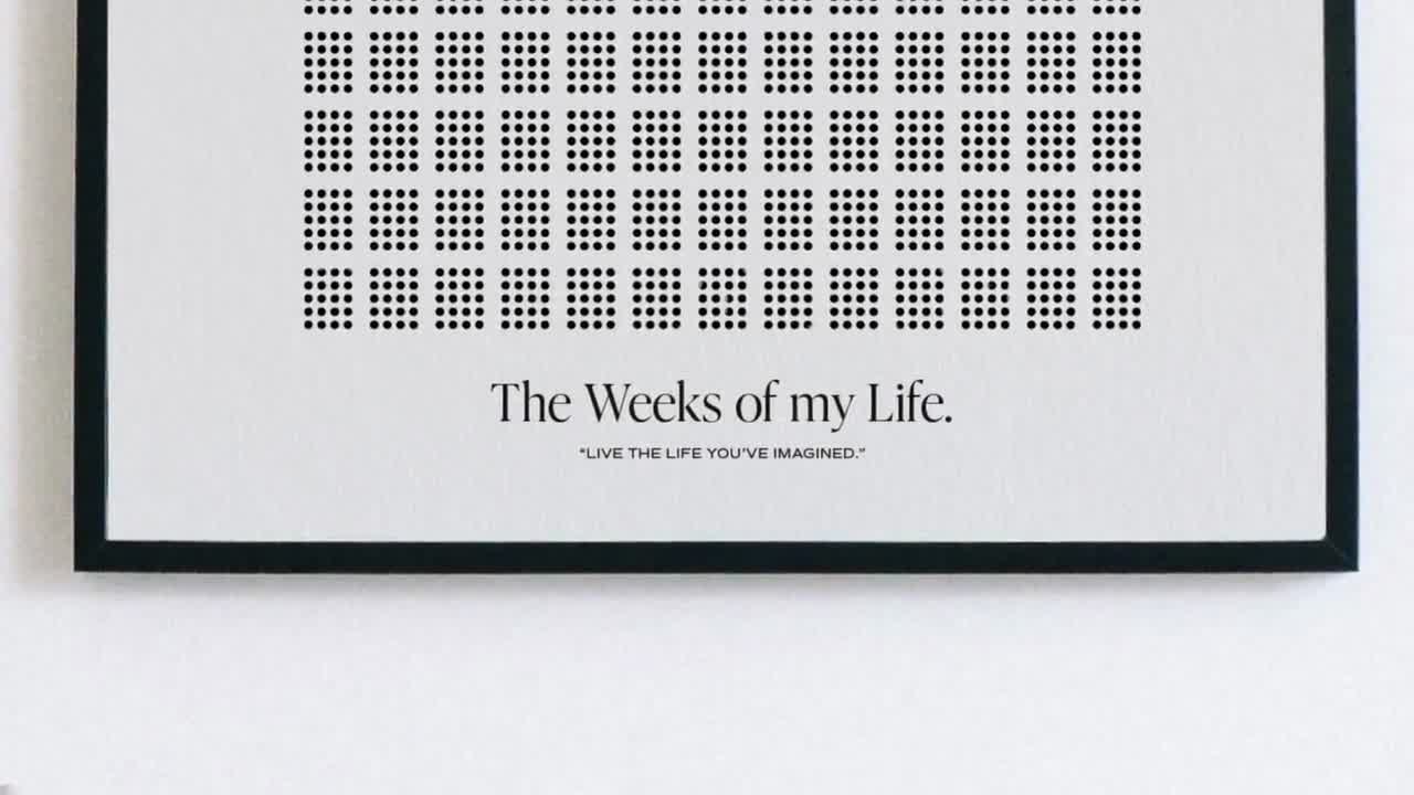 Weeks of My Life kalender | Week van mijn leven motiverende citaten | Weken poster 4000 weken Your Life in Weken wandkalender | muurkalender muurkunst print woondecoratie 40 x 60 cm