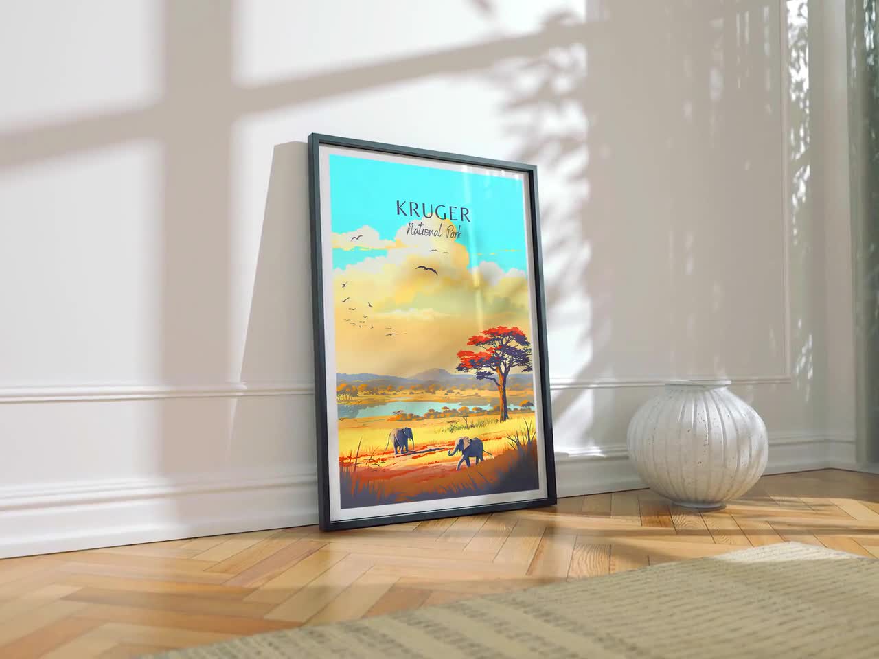 Kruger National Park Travel Poster - South Africa Wall Art for Home Decor,  the perfect gift and a lasting memory | Art Print