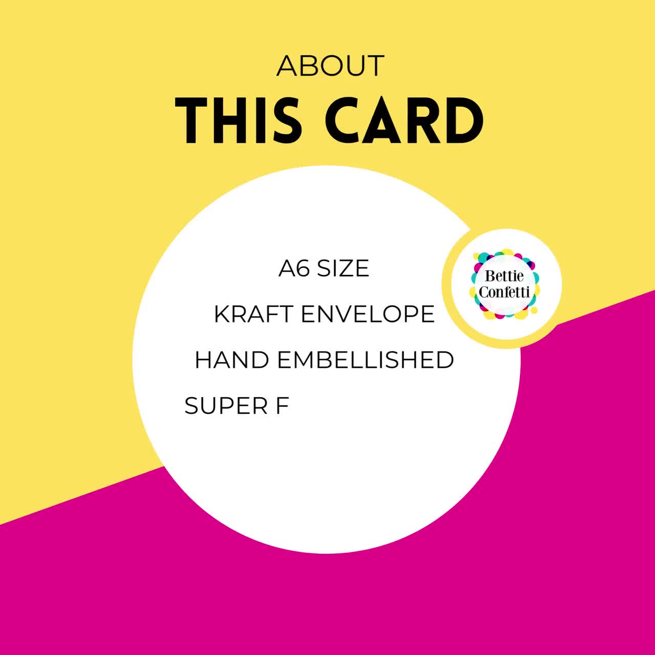 Bettie Confetti Rude Card - F*ck It Bettie Confetti Rude Card - F*ck It