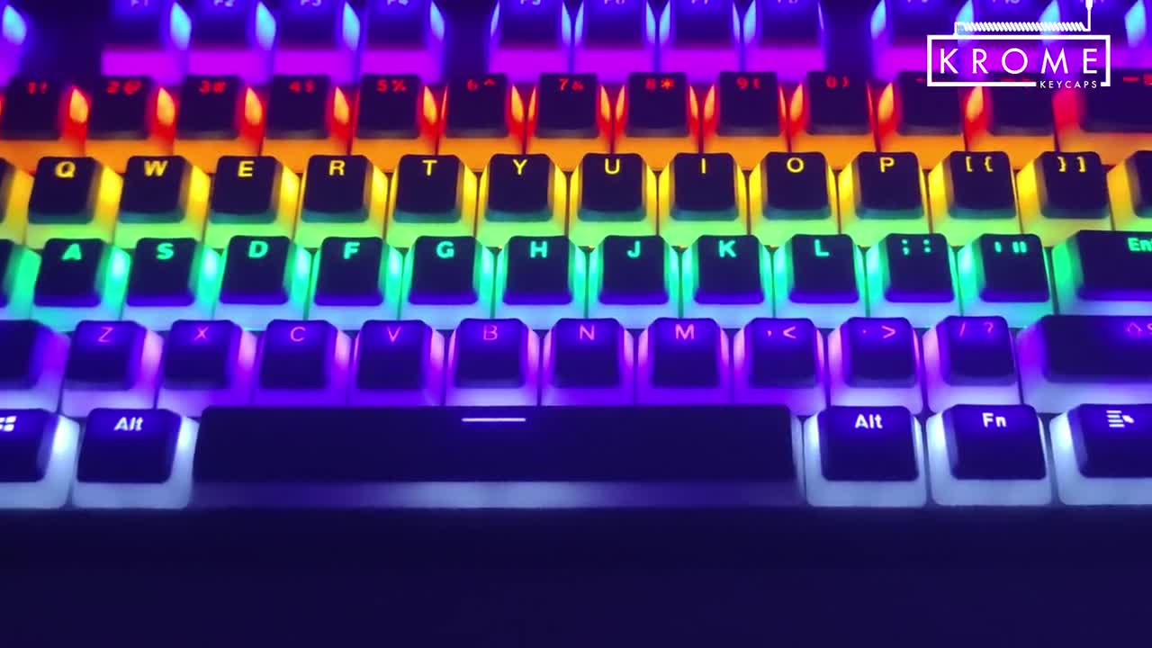 Teclado Tkl 80% Custom Glow Up Con Set De Keycaps 108 Teclas