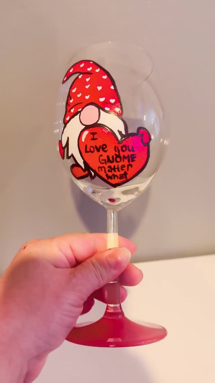 Cute Wine Glasses Gnome Glass Gifts For Lover Unique Women Mom