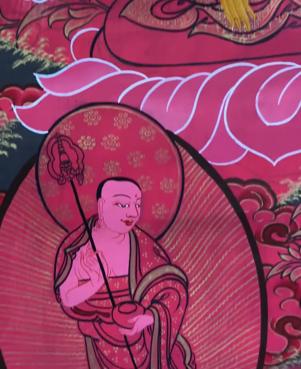 チベット釈迦牟尼仏タンカ作品｜悟りを開いた人の手描きの傑作｜瞑想