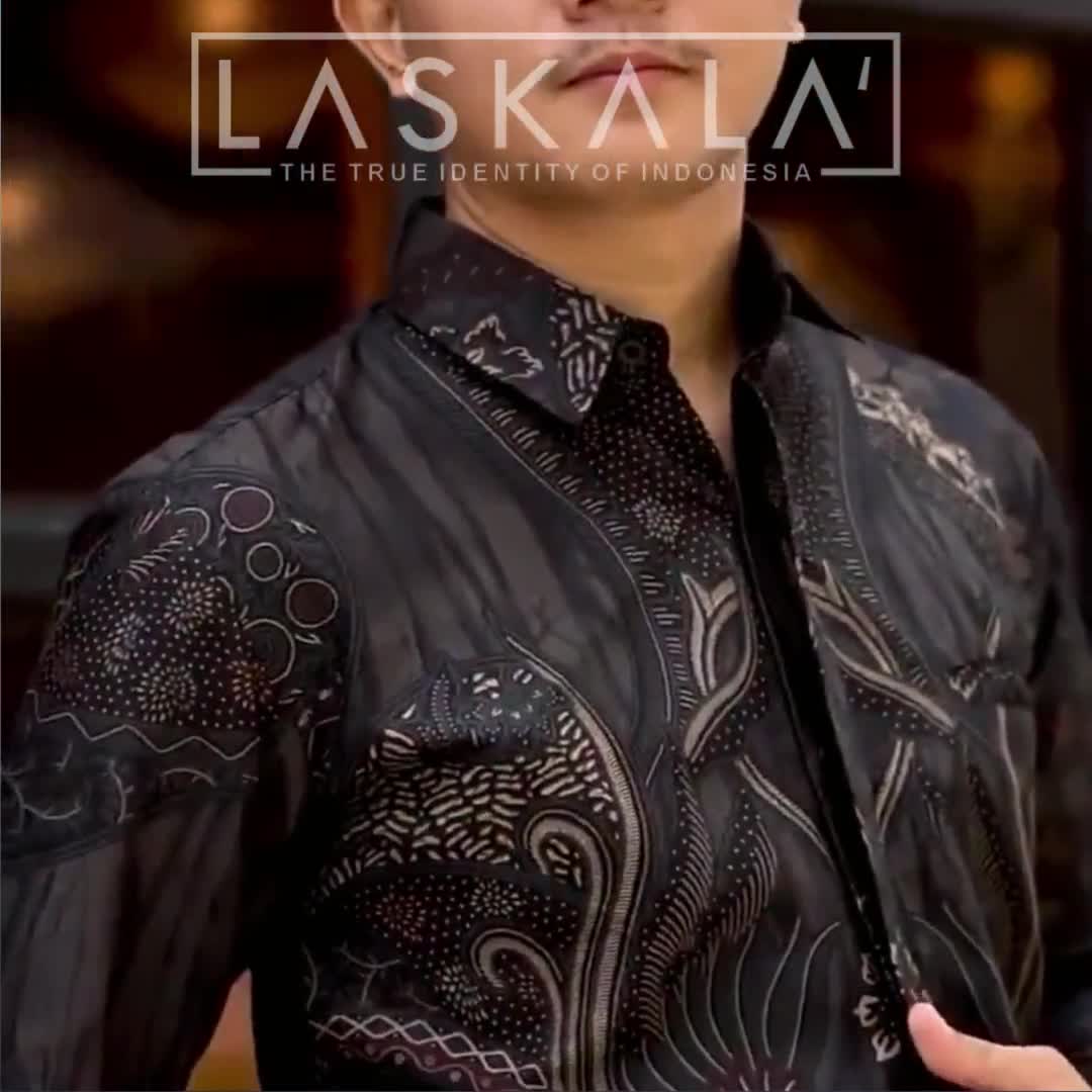 Slim-Fit Batik Shirt: Japanese Satin Cotton, Hidden Buttons video poster