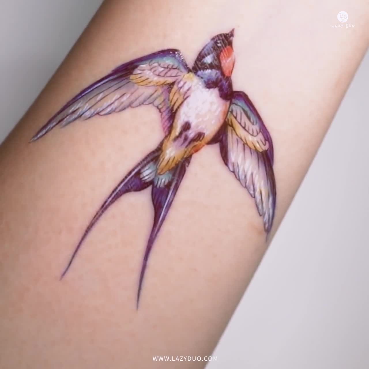 Barn Swallow Bird in Flight Temporary Tattoo Water Resistant Fake Body Art  Set Collection | Michaels