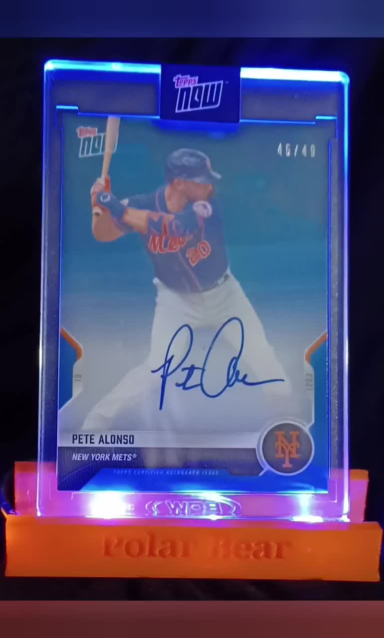 Pete Alonso Blue LED With Orange Flash Gold Refractor 