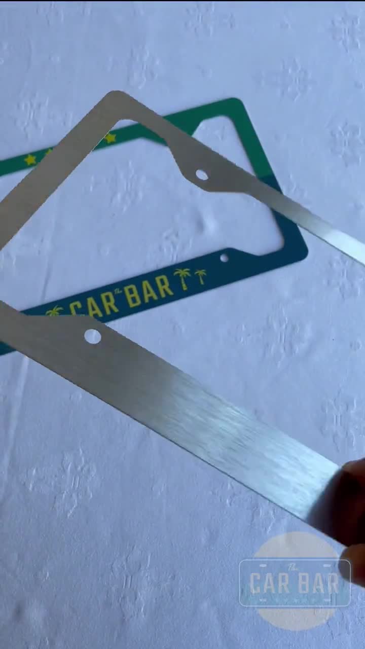 Marco de matrícula de gato divertido, bonito accesorio de Halloween para coche para mujer, decoración espeluznante para coche, regalos para mamá gata, cubierta de matrícula de gato fantasma video poster