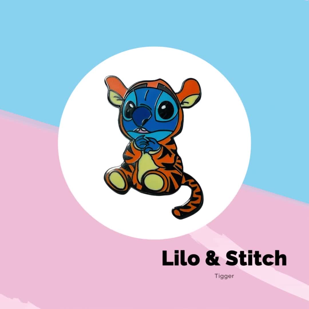 Stitch como Tigger, Lilo & Stitch, Disney Fantasy Pins, Tigger, su travieso  pelaje azul y sus grandes orejas, Experimento 626, Edición Limitada