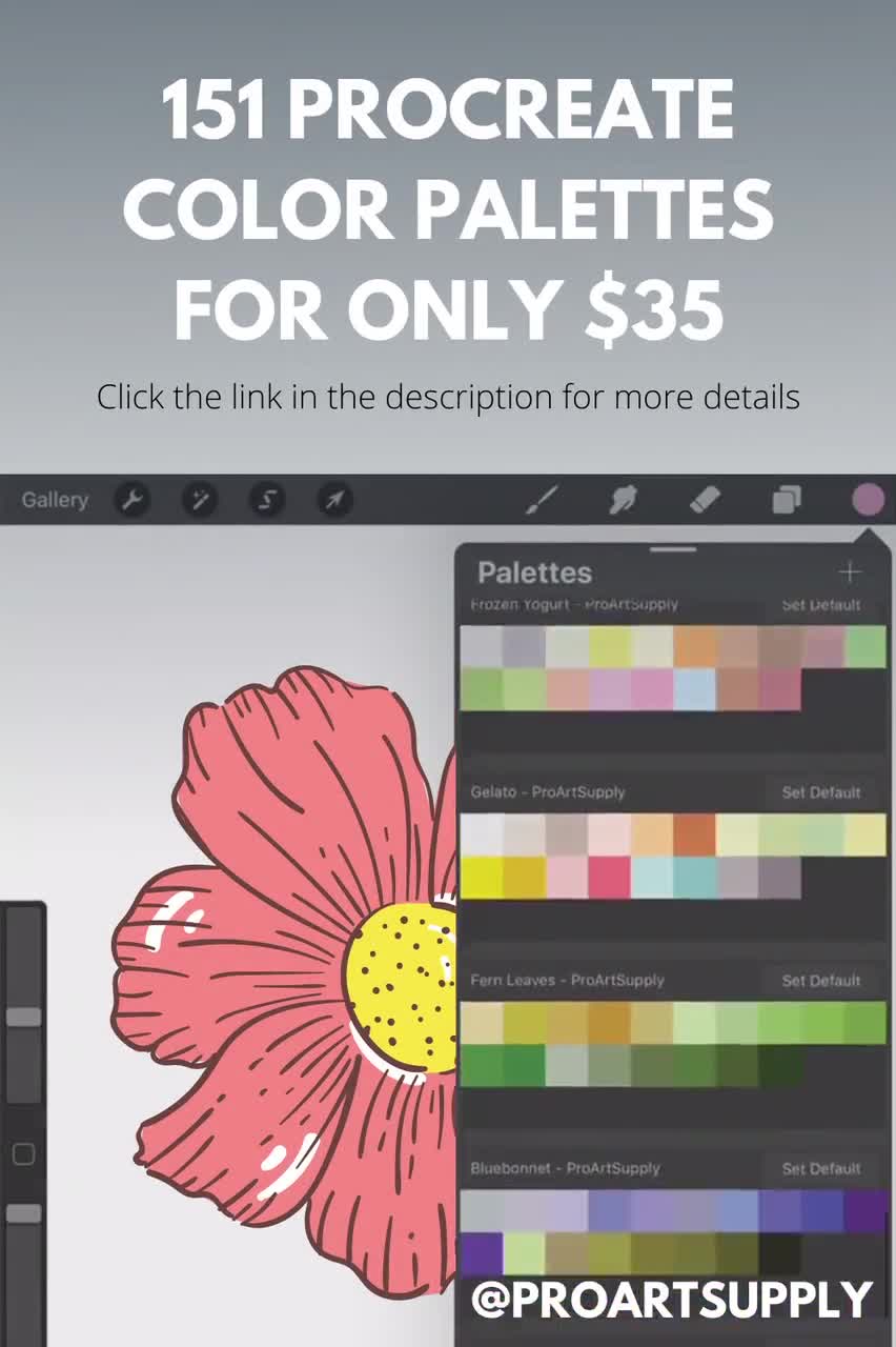 CONCRETE PROCREATE Color Palette + Hex Codes - Gray, Blue, Purple for iPad  - Digital Illustration Swatches