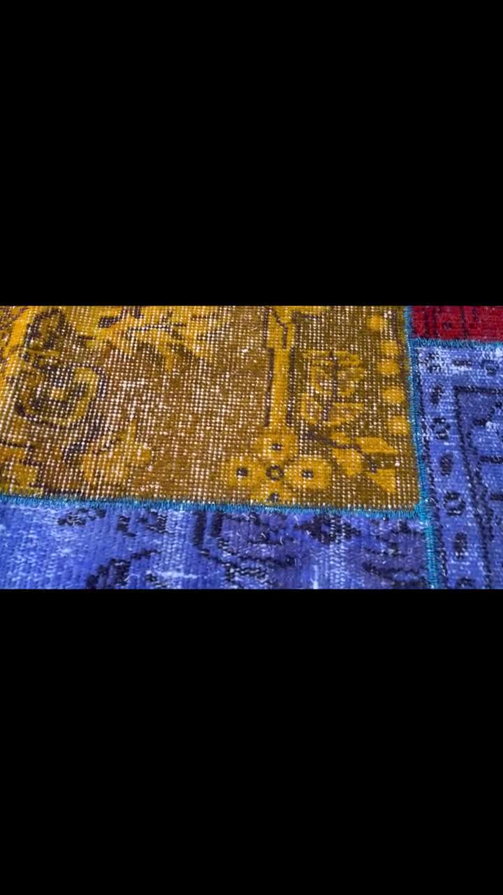 Unique Turkish Vintage Patchwork Rug , 180 x 135 cm