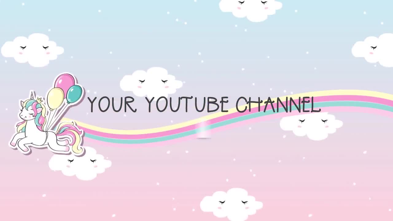 Youtube Channel Art : Unicorn | Premade Youtube Art, YouTube Banner,  YouTube End Slate, YouTube Video Intro | Personalized YouTube Branding