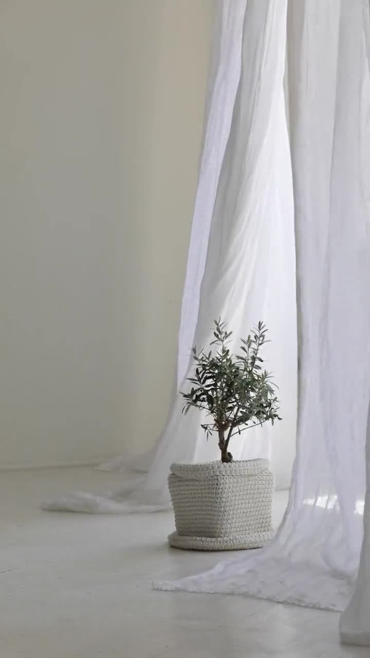 blanco pura cortinas de la ventana visillos cortos para la sala de estar  del dormitorio moderno