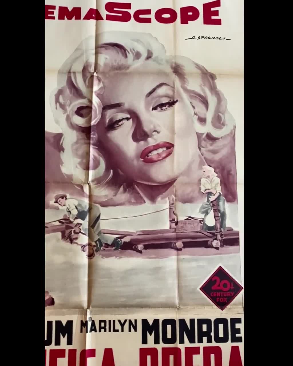 Marilyn Monroe Movie Posters - Marilyn Monroe Italian movie poster River of  No Return