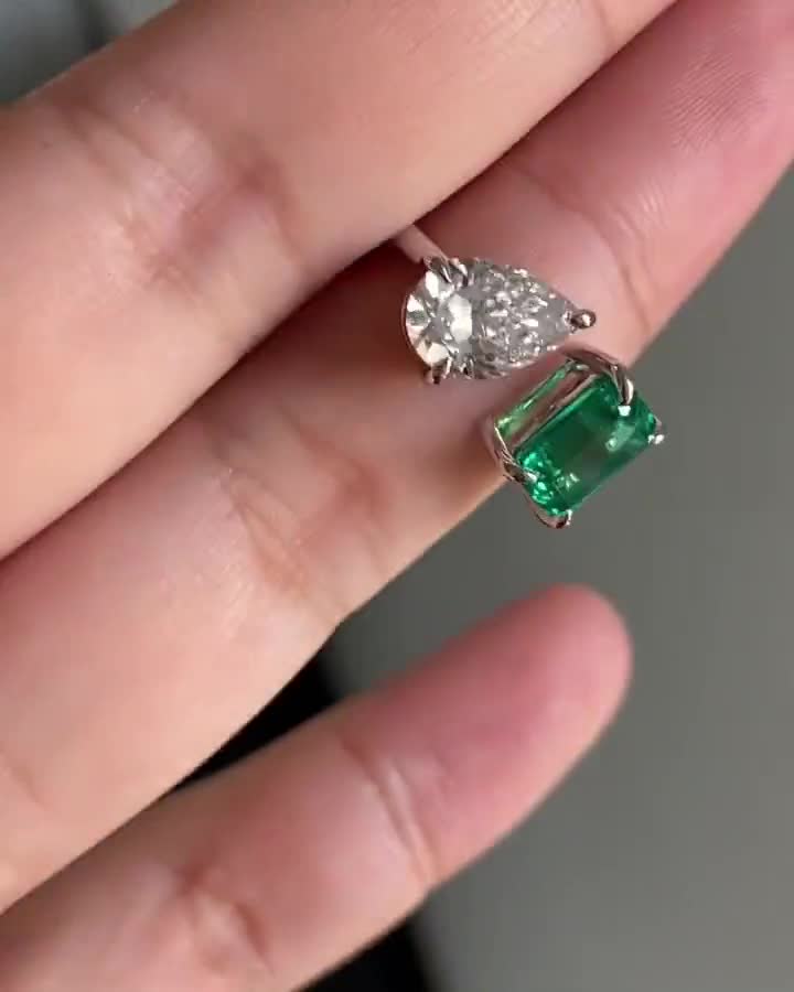 最高級 モアサナイト リング エメラルドカット ダイヤモンド 大粒 指輪 最高級 モアサナイト リング エメラルドカット ダイヤモンド 大粒 指輪