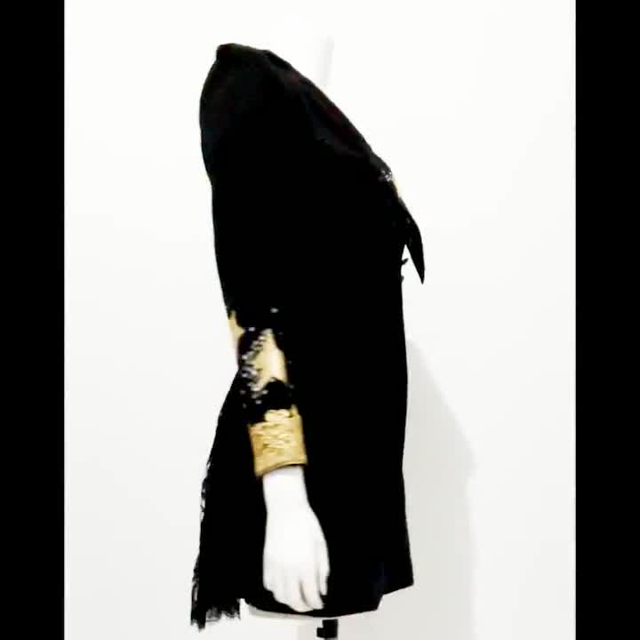 Rare Christian Lacroix Stars & Sequins Black Structured