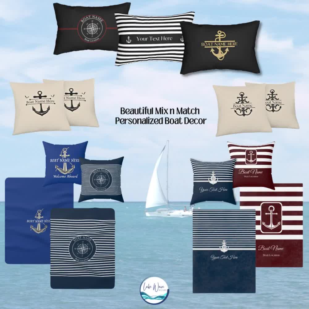 Waterproof Boat Cushions, Custom Boat Gifts, Boat Accessories