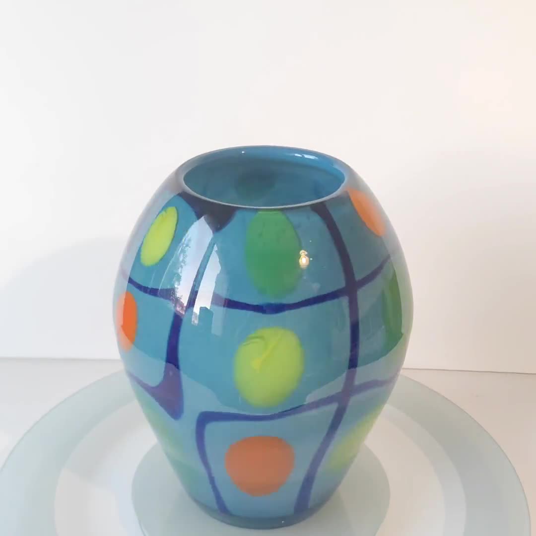 大きな花瓶抽象アートガラスデザインMehai Topescuルーマニアアート