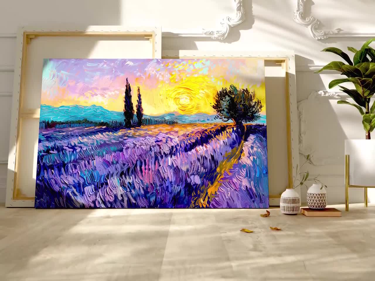 Quadro Tela Lavanda 30x30cm - Decorazione Parete Viola Per Camera Da Letto E Bagno - Foto 11