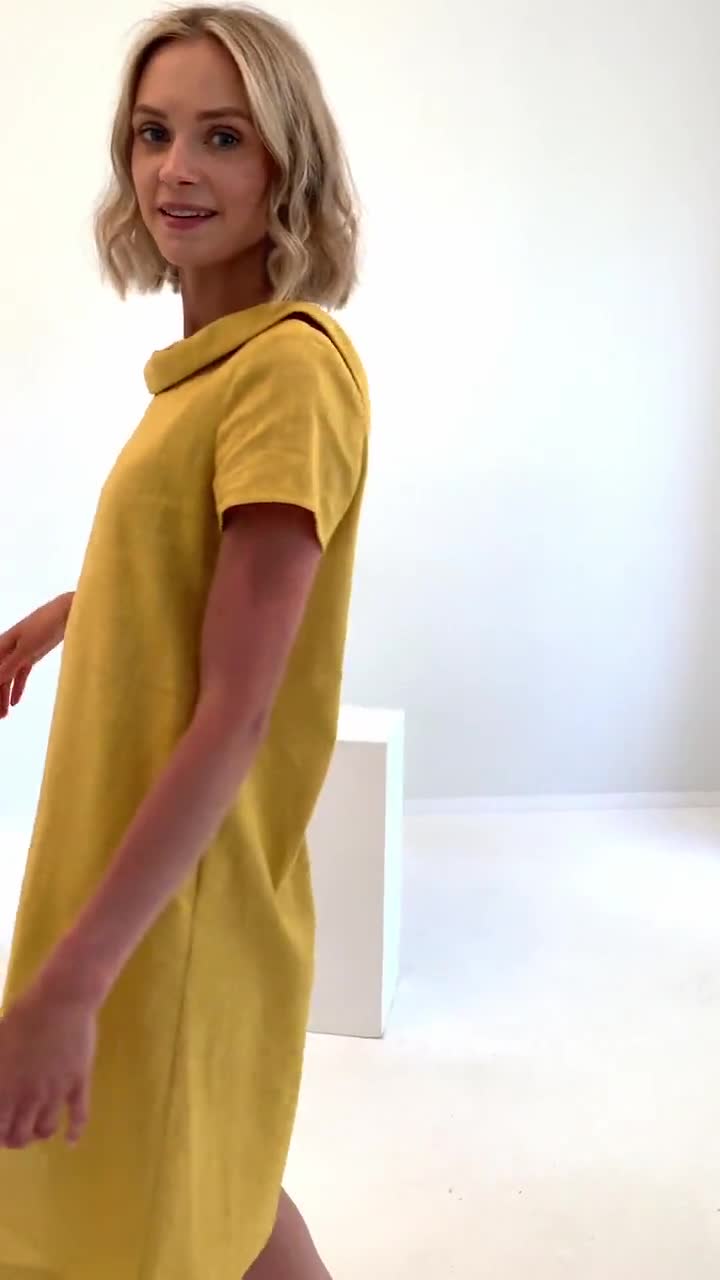 Green Linen Dress, Fall Style, Vacation Dress, Minimalist Dress, Modest  Dress, Cruise Dress, LeMuse Clothing, Dress With Pockets, Resort