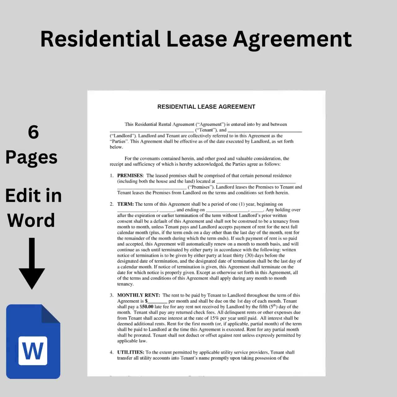 Microsoft Word Rental Agreement Template