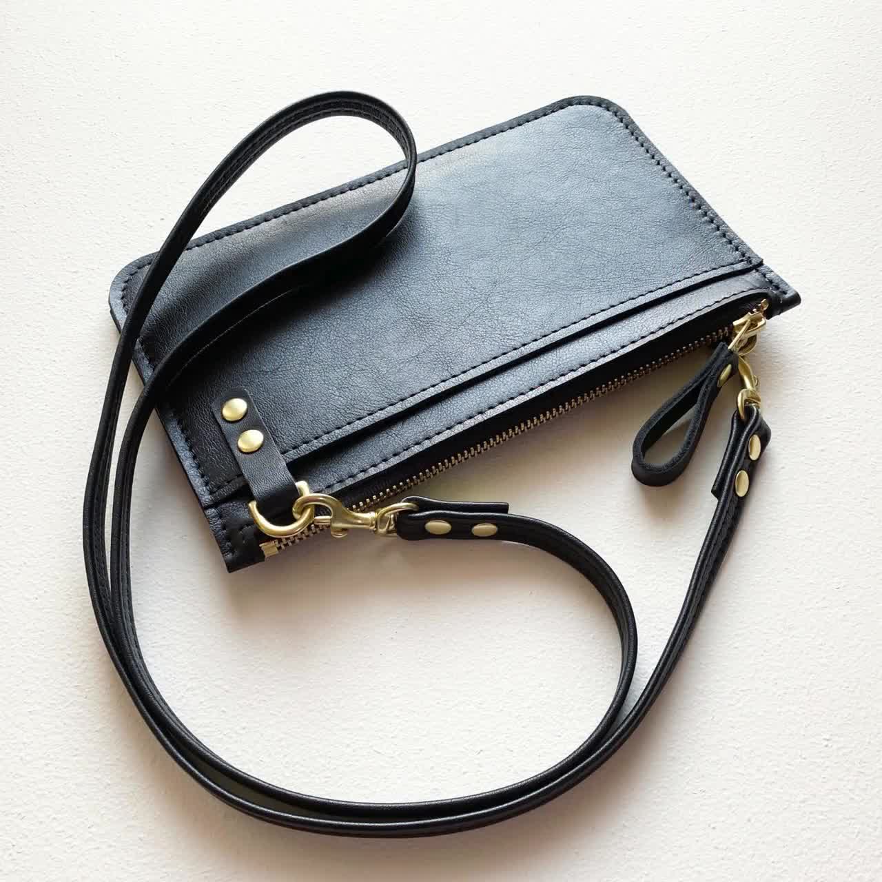 Leather Wristlet Wallet | Convertible Crossbody Wristlet